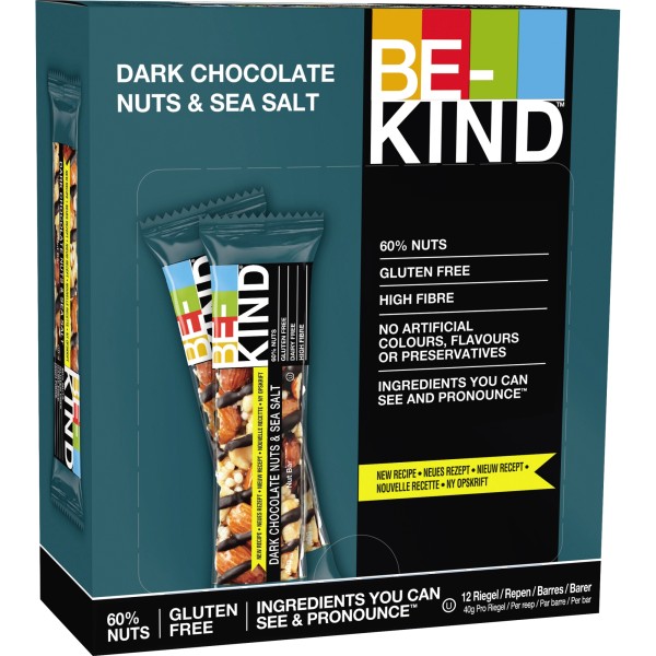 BE-KIND Nussriegel NUTS SEA SALT DARK 100132 40g 12 St./Pack