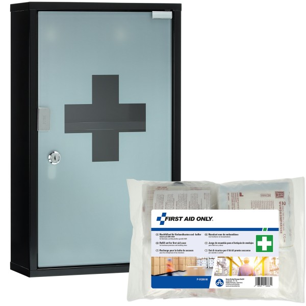 FIRST AID ONLY Erste Hilfe Schrank P-10202-13157 30x50x12cmDIN13157 sw