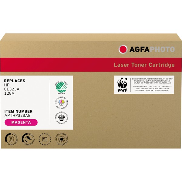 AgfaPhoto Toner APTHP323AE wie HP CE323A 128A magenta