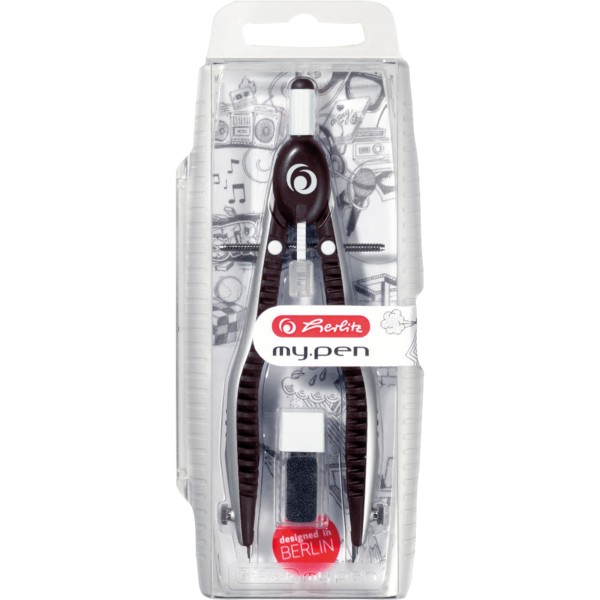 Herlitz Schnellverstellzirkel my.pen 11122322 schwarz/grau