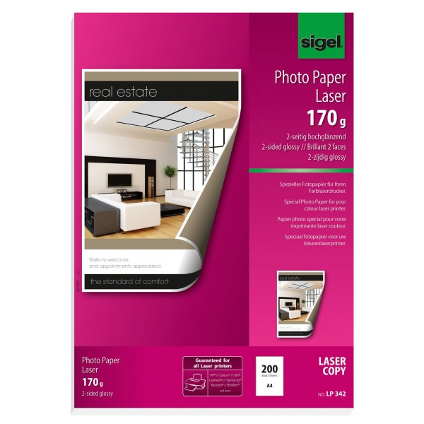 SIGEL Fotopapier LP342 DIN A4 170g weiß 200 Bl./Pack.