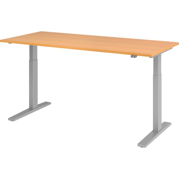 Hammerbacher Schreibt. VXMKA19/6/S el.180x80cm silber/buche
