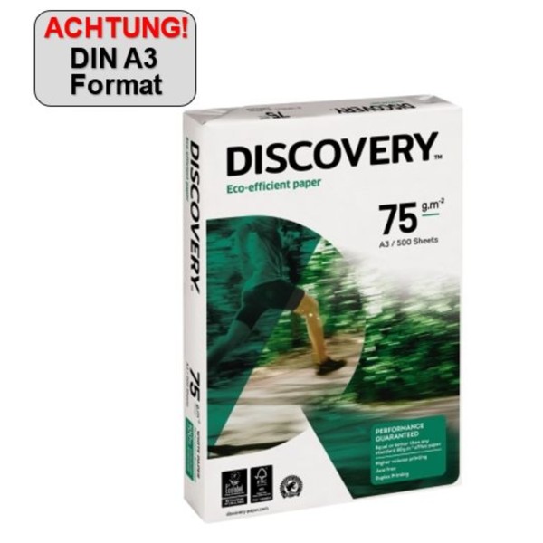 DISCOVERY Kopierpapier DIN A3 75g/m² ws PA=500Bl