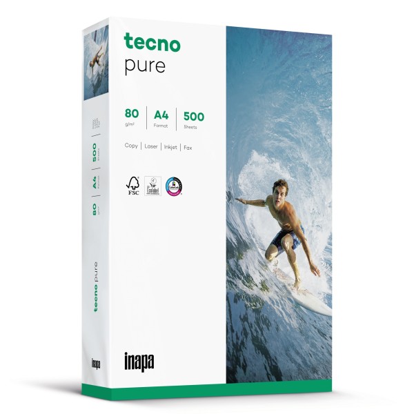 inapa tecno Kopierpapier pure 2100011510 A4 80g 500Bl.