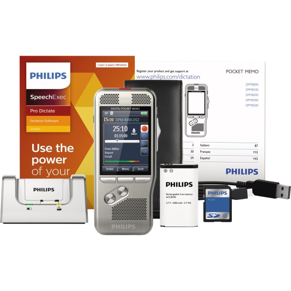 Philips Diktiergerät Digital Pocket Memo DPM8000/02