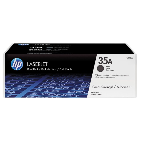 HP Toner CB435AD 35A 1.500Seiten schwarz 2 St./Pack.