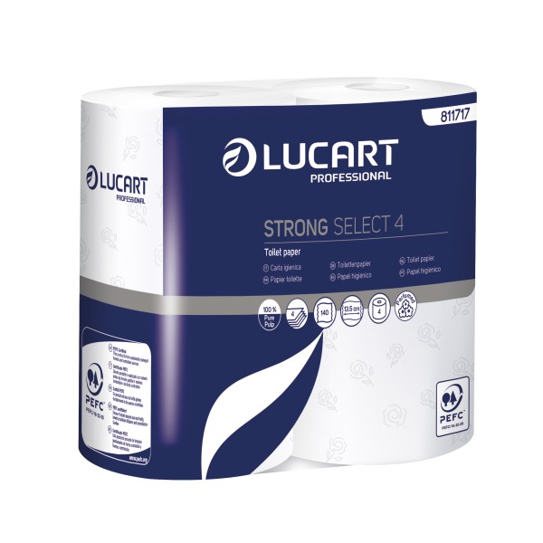 LUCART Toilettenpapier 811717 4lagig 140Blatt weiß 4 Rl./Pack.