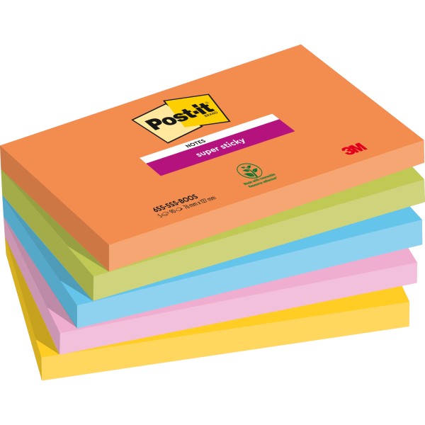 Post-it Haftnotiz 655-5SS-BOOS 127x76mm 90Blatt 5St.