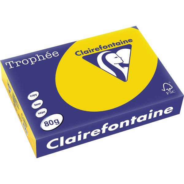 Clairefontaine Kopierpapier 1978C A4 80g sonnenblumengelb 500Bl.