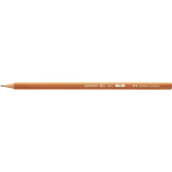 Faber-Castell Bleistift 1117 111701 sechskantform B braun