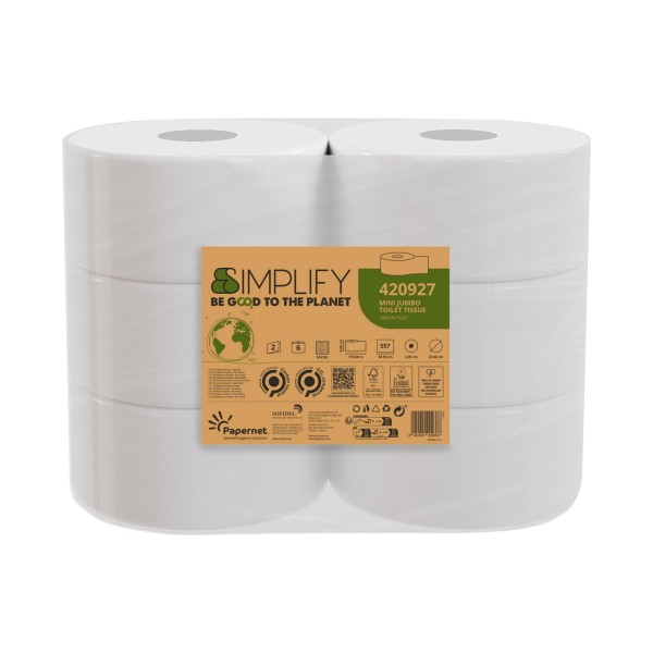 Papernet Toilettenpapier Simplify 420927 2lg. 557Bl. 6St.