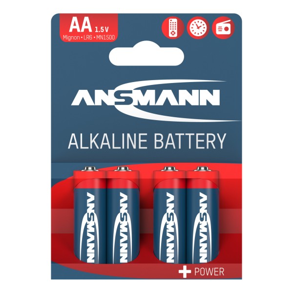 ANSMANN Batterie 5015563 Alkaline Mignon AA LR6 4St.