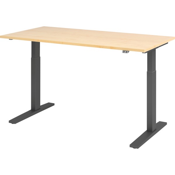 Hammerbacher Schreibt. VXMKA16/3/G el.160x80cm graphit/ahorn