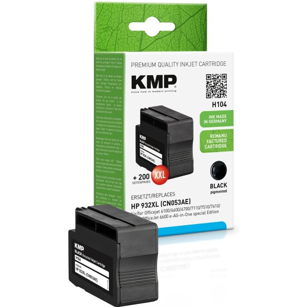 KMP Tintenpatrone H104 1725,4001 wie CN053AE Nr.932XL 35ml schwarz