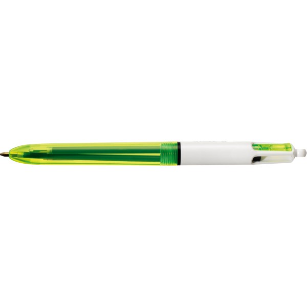 BIC Mehrfarbkugelschreiber 4Colours Fluo 982868 bl/sw/rt/neon.ge