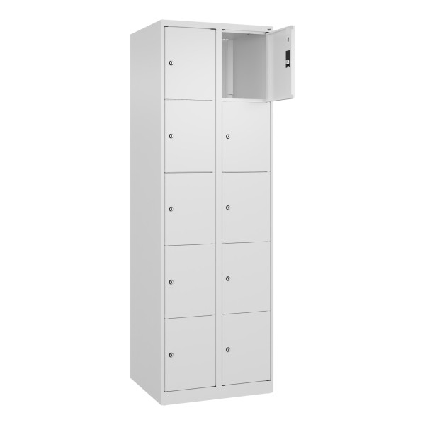 C+P Schließfachschrank Classic PLUS 2x5Fächer 1850x600x500mm ws/ws