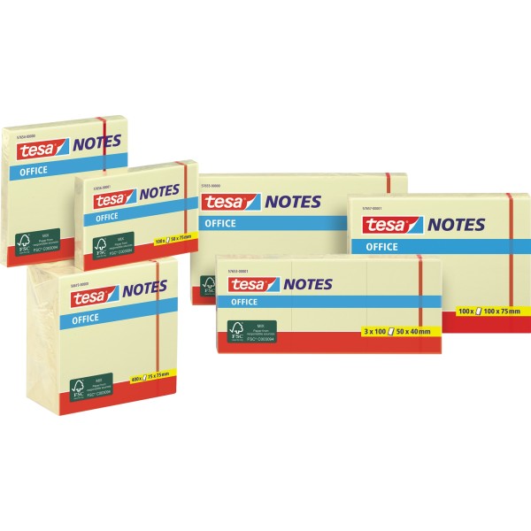 tesa Haftnotiz Office Notes 57653-00001 50x40mm ge 3 St./Pack.