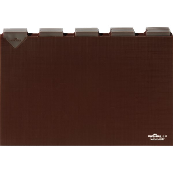 DUR Leitkarten A4 quer 3141 40mm Kunststoff braun Pa=25St