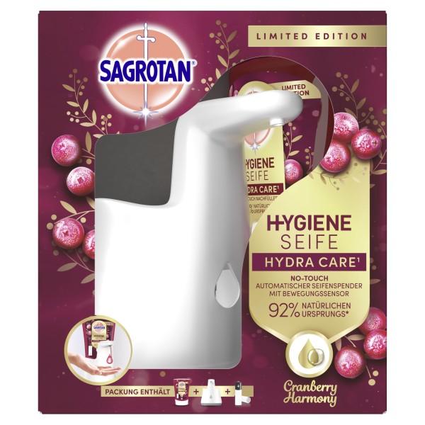 Sagrotan Seifenspender No-Touch Set 3269269 Cranberry +250ml Seife