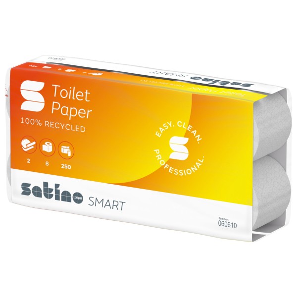 Satino Toilettenpapier 060610 Smart 2lg weiß RC 250Blatt 8 St./Pack