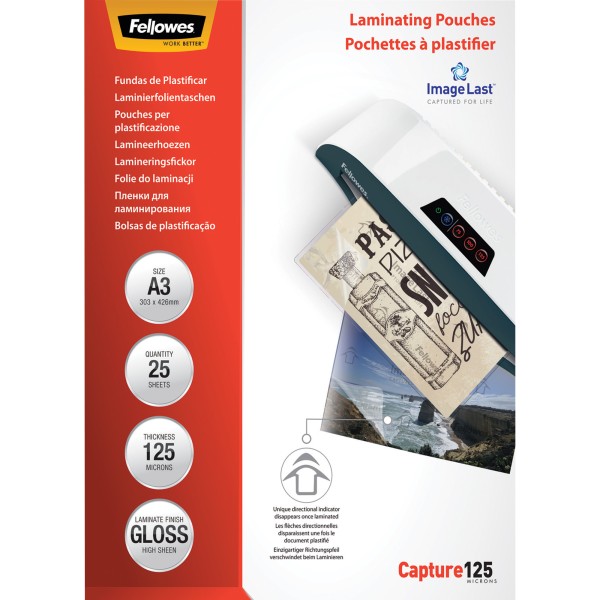 Fellowes Laminierfolie ImageLast 5396501 DIN A3 125my 25 St./Pack.