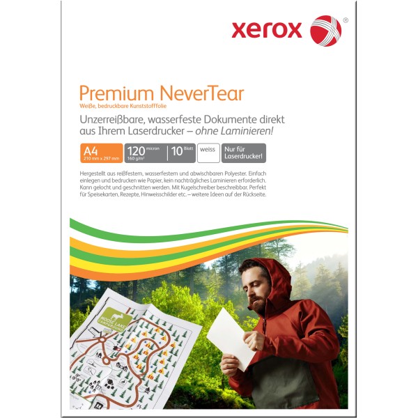 Xerox Synthetikpapier NeverTear 003R98126 A4 120mic ws 10Bl.