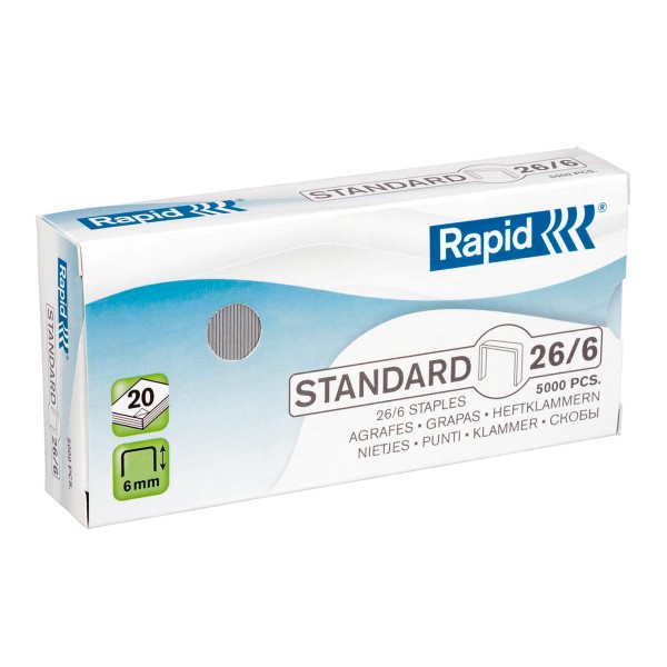 Rapid Heftklammer Standard 24861800 26/6 5.000 St./Pack.