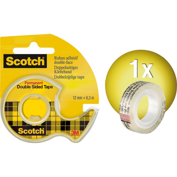 Scotch Handabroller 665H1263 +1Rolle doppelseitiges Klebeband