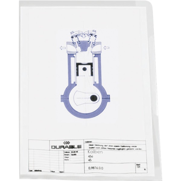 DURABLE Sichthülle 233919 DIN A4 0,15mm tr 50 St./Pack.