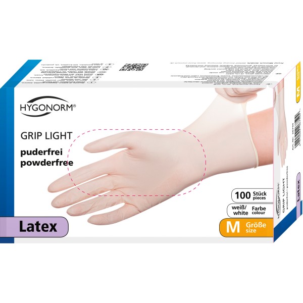 HYGONORM Einweghandschuh GRIP LIGHT 26709 Latex XL ws 100 St./Pack.