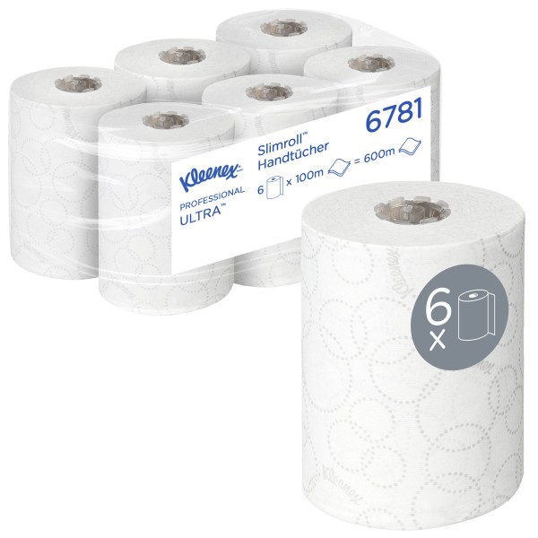 Kleenex Handtuchrolle ULTRA Slimroll 6781 weiß 6 St./Pack.