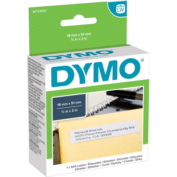 DYMO Vielzwecketikett S0722550 19x51mm weiß 500 St./Rl.