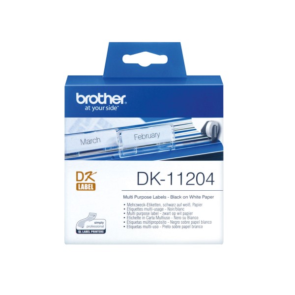 Brother Etikett QL-500 DK11204 17x54mm weiß