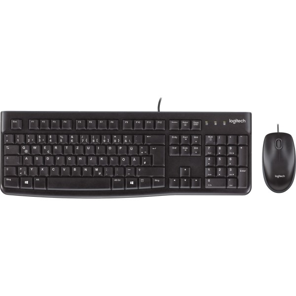 Logitech Tastatur-Maus-Set MK120 920-002540 corded schwarz