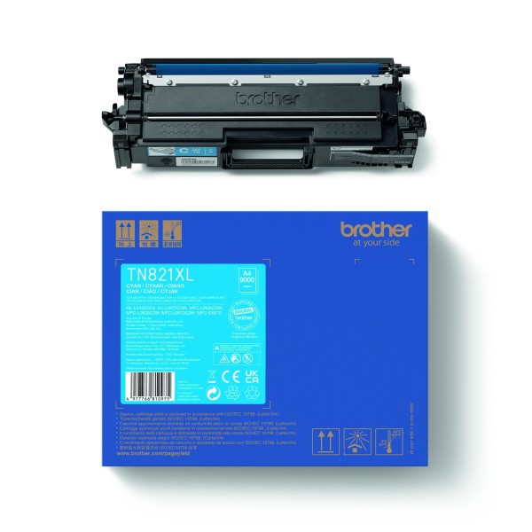 Brother Toner TN821XLC 9.000Seiten cyan