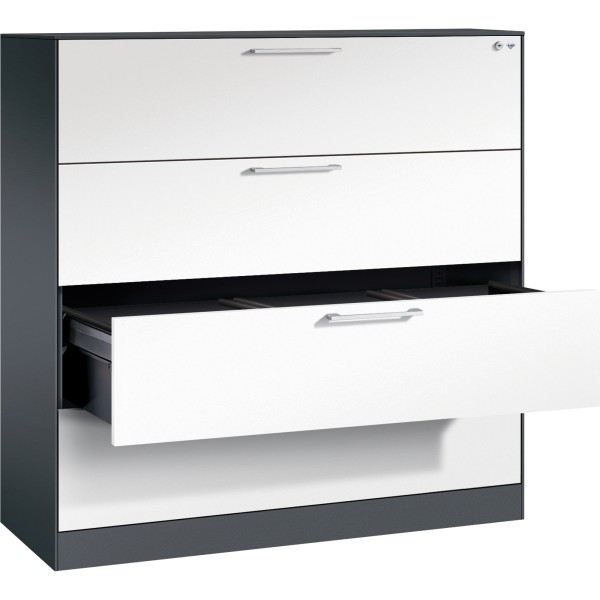 C+P Hängeregistraturschrank Asisto 146021413S10091 A4 3bahnig sgr/rws