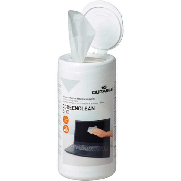 DURABLE Reinigungstuch SCREENCLEAN BOX 573602 100 St./Pack.