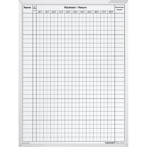 magnetoplan An und Abwesenheitstafel 37016