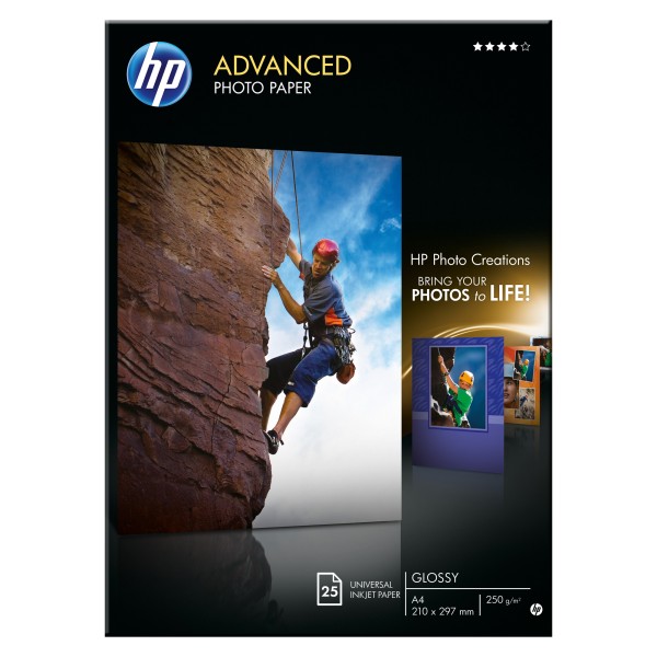 HP Fotopapier Advanced Q5456A DIN A4 250g weiß 25 Bl./Pack.