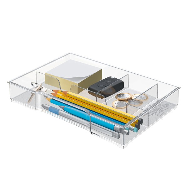 Leitz Schubladeneinsatz 52150002 16,7x24,7x3,5cm 4Fächer PS glasklar