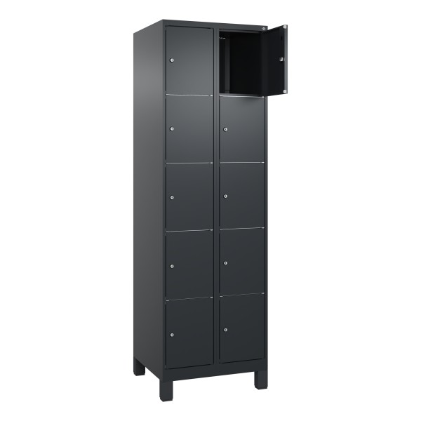 C+P Schließfachschrank Classic PLUS 2x5Fächer 1950x600x500mm s.gr/s.gr