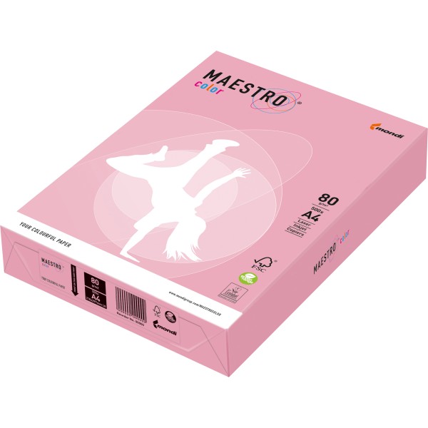 MAESTRO Kopierpapier color A4 9417-PI25A80S rosa 500Bl.