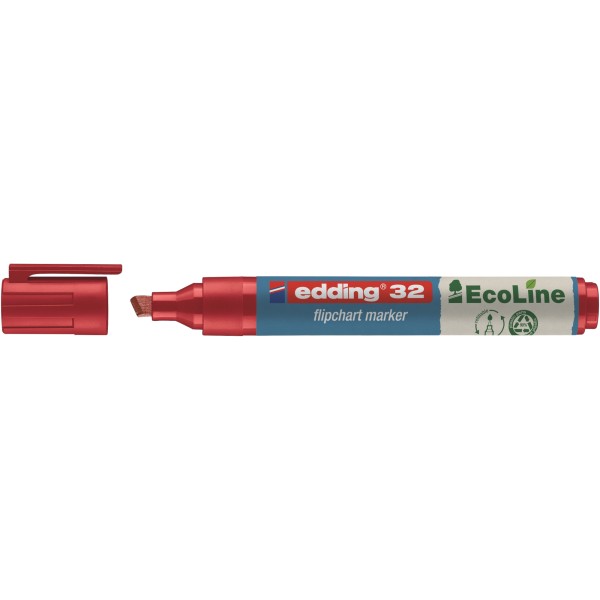 edding Flipchartmarker 32 EcoLine 4-32002 1-5mm Keilspitze rot
