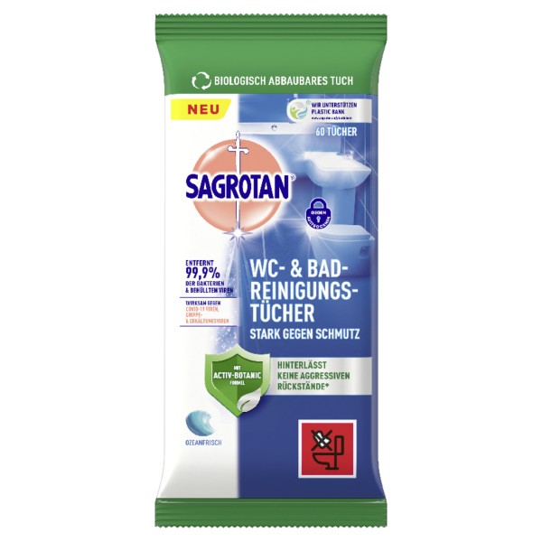 Sagrotan WC-Reinigungstuch 3256956 60St.