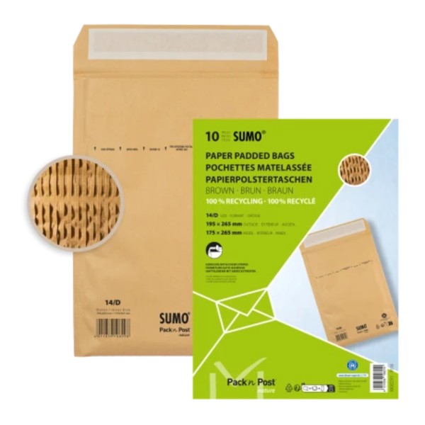 SUMO Papierpolstertasche D SU1514P010 braun 10 St./Pack.