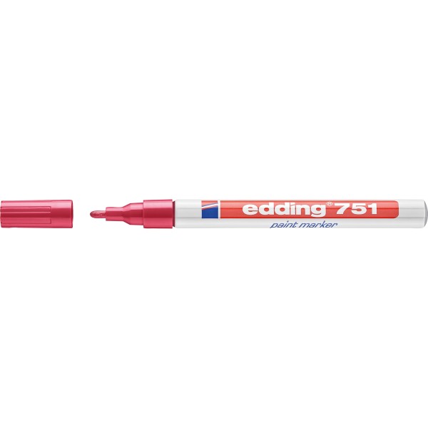 edding Lackmarker 751 4-751002 1-2mm Rundspitze permanent rot