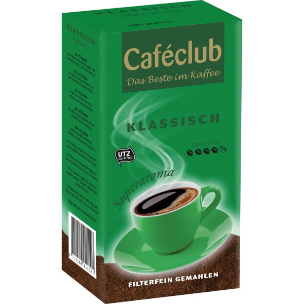 Kaffee Cafeclub Klassisch 796 gemahlen 500g