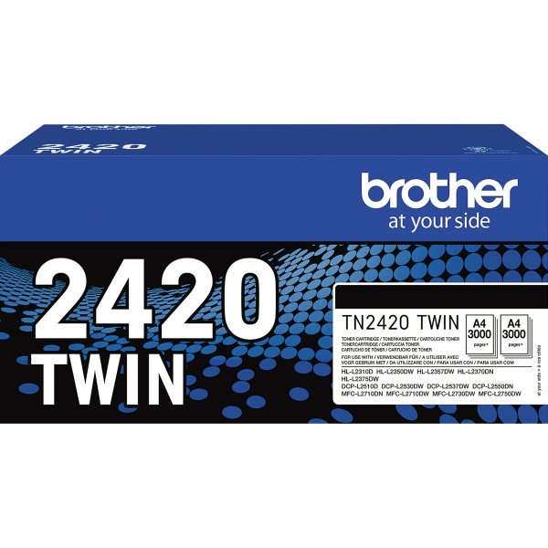 Brother Toner TN2420TWIN 3.000Seiten schwarz 2 St./Pack.