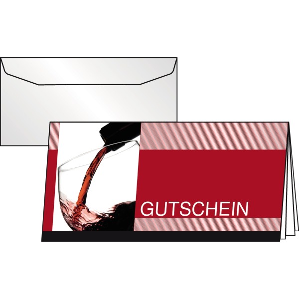 SIGEL Faltkarte Gutschein Vino Rosso DC404 DL 10 St./Pack.