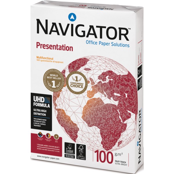 Navigator Kopierpapier Presentation 82437A10S DIN A4 weiß 500 Bl./Pack.